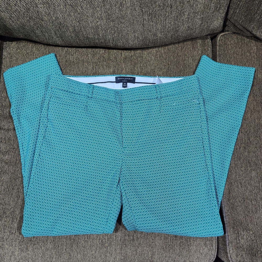 Banana Republic Teal Geometric Pants